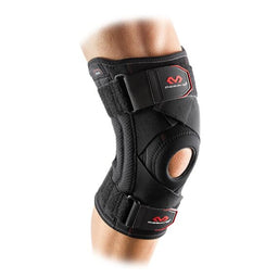 Kniebandage mit Schienen und Kreuzgurten