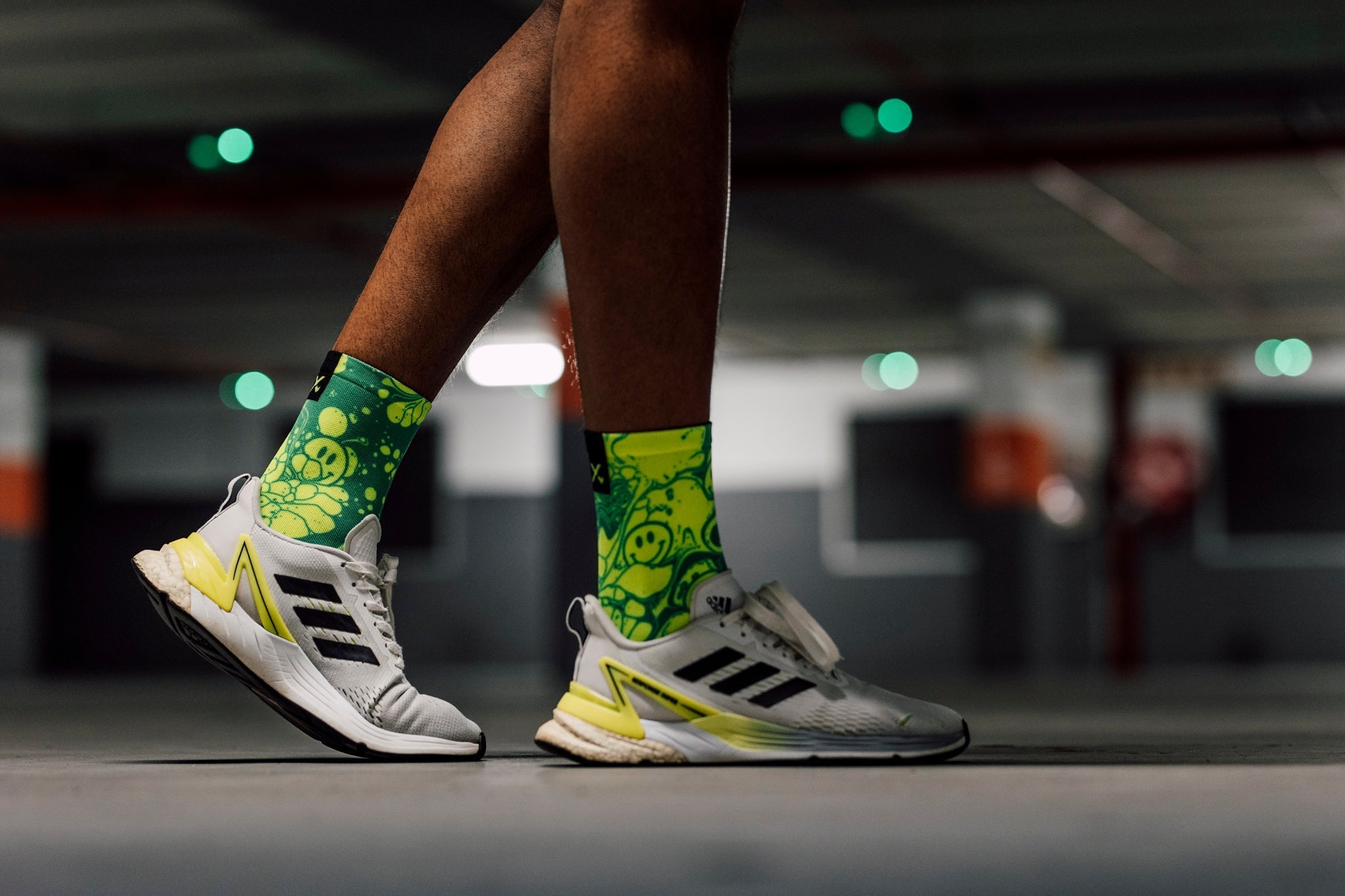 Neon Slide Yellow Socks