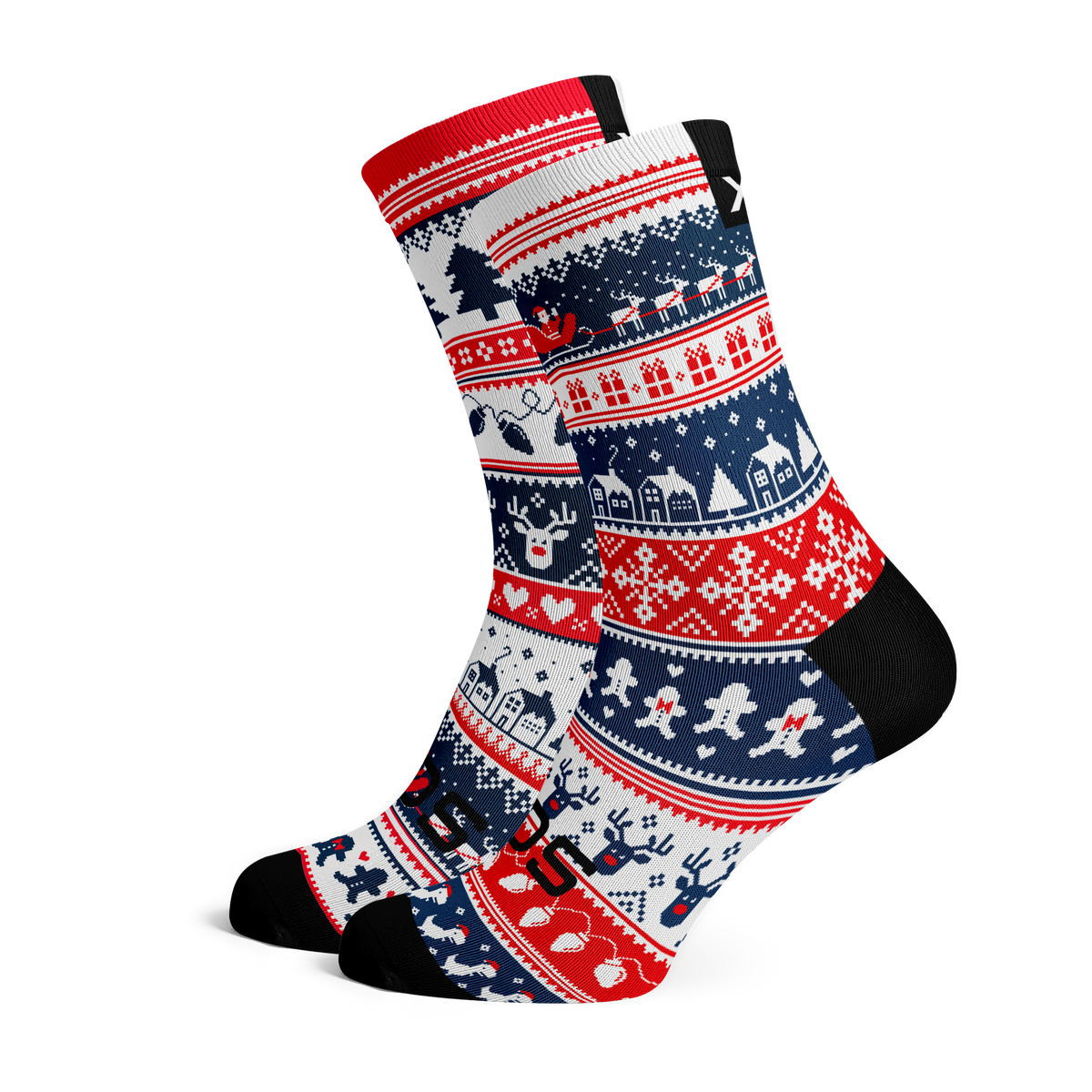 Ugly Sweater Blue Novelty Crew Sock